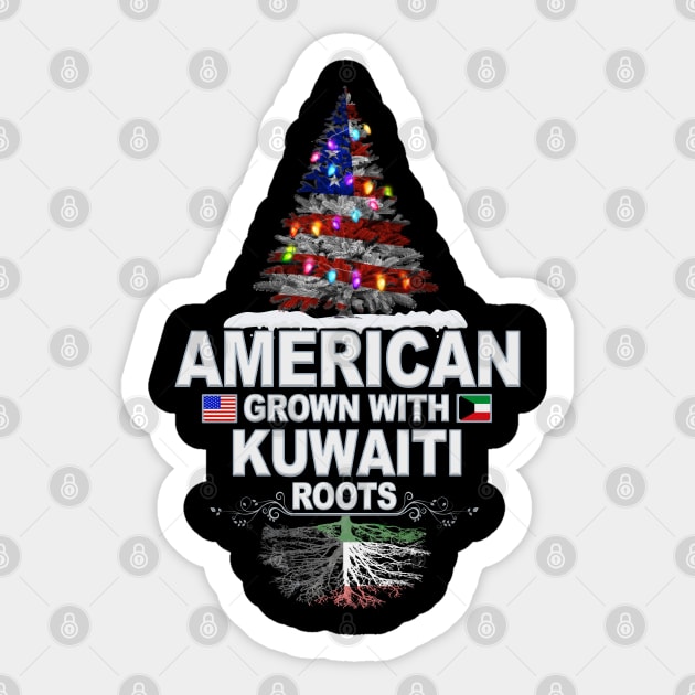 Christmas Tree  American Grown With Kuwaiti Roots - Gift for Kuwaiti From Kuwait Sticker by Country Flags